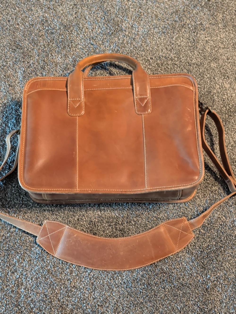Classic Brown Leather Briefcase